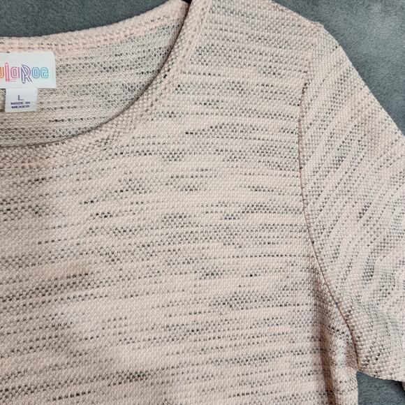 Lularoe Julia Knit Dress Scoop Neck Soft Heathered Pink Size Large - Picture 5 of 9